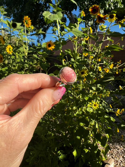 Rhodochrosite Ring