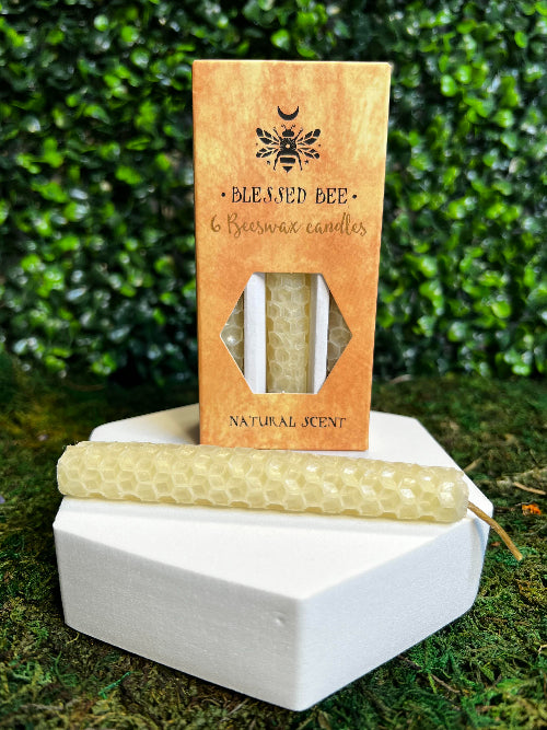 White Beeswax Magic Spell Candles