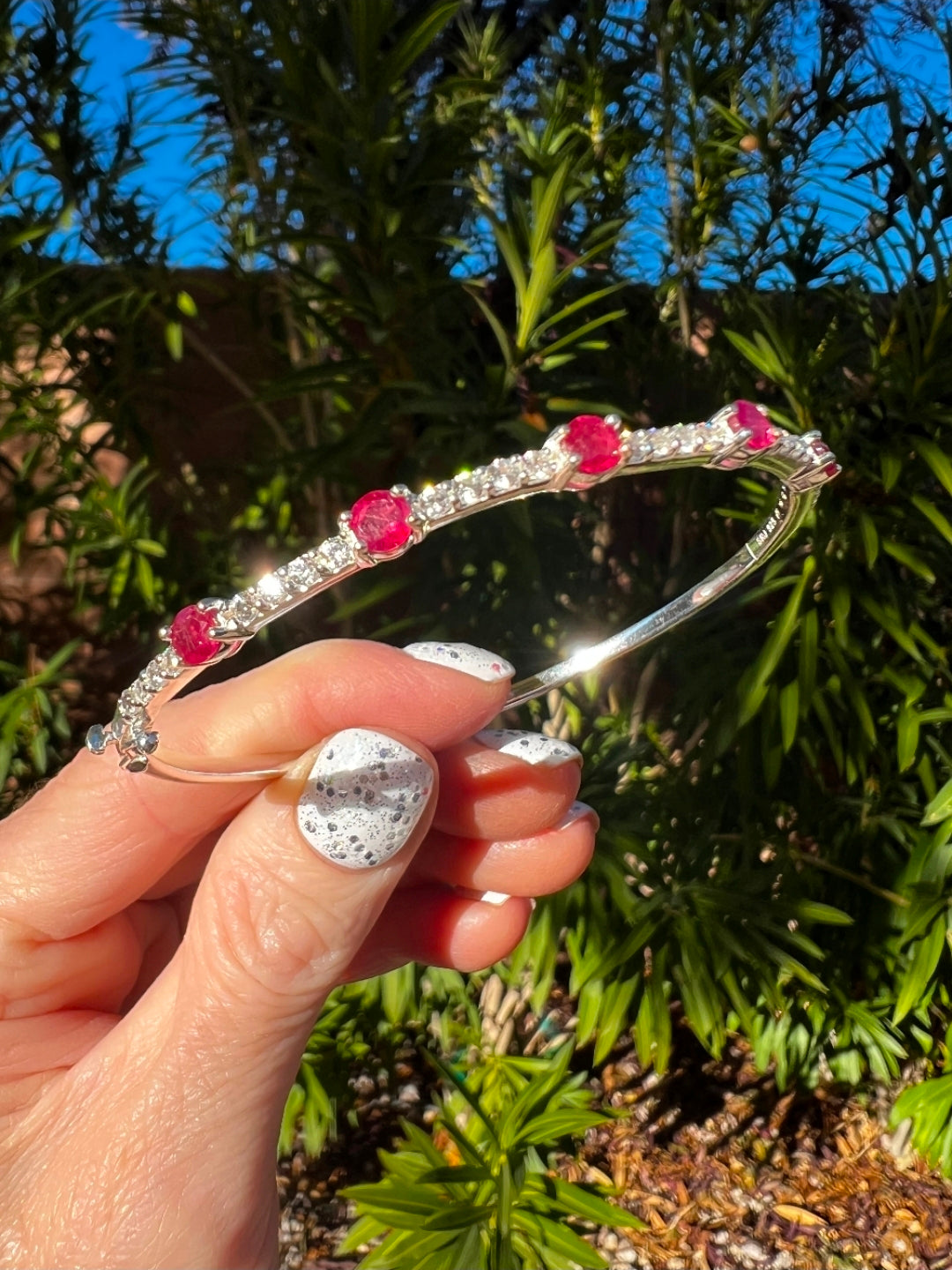 Ruby with Topaz Bracelet