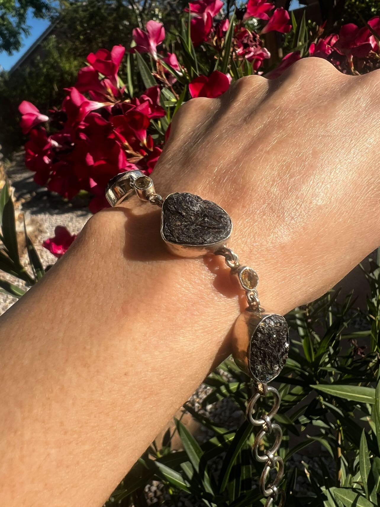 Astrophyllite with Citrine Bracelet