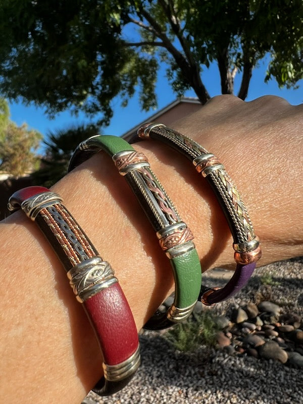 Copper Bracelet (red)