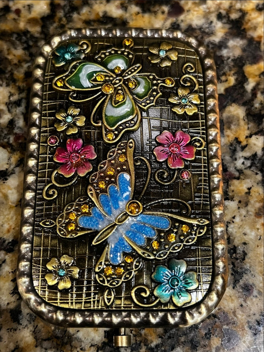 2 Butterflies & Cherry Blossoms Mirror
