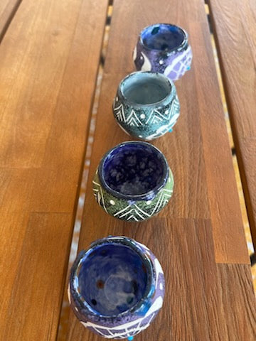 Turquoise Spiral Spirit Handmade Pottery (Teal)