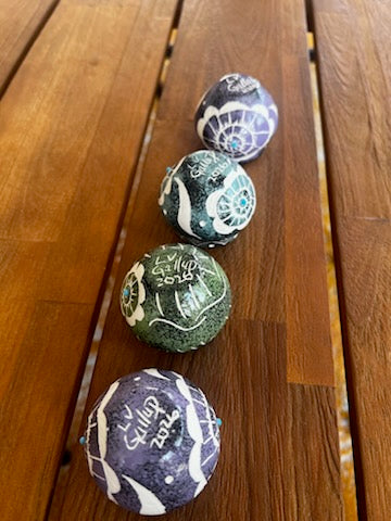 Turquoise Spiral Spirit Handmade Pottery (Teal)
