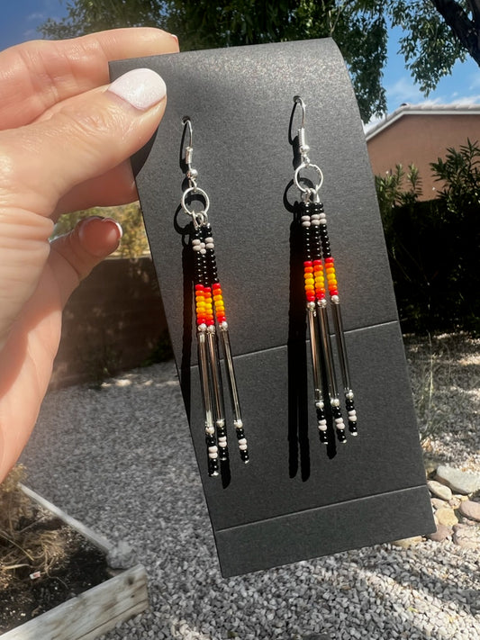 Navajo Beaded Earrings Surgical Steel Posts