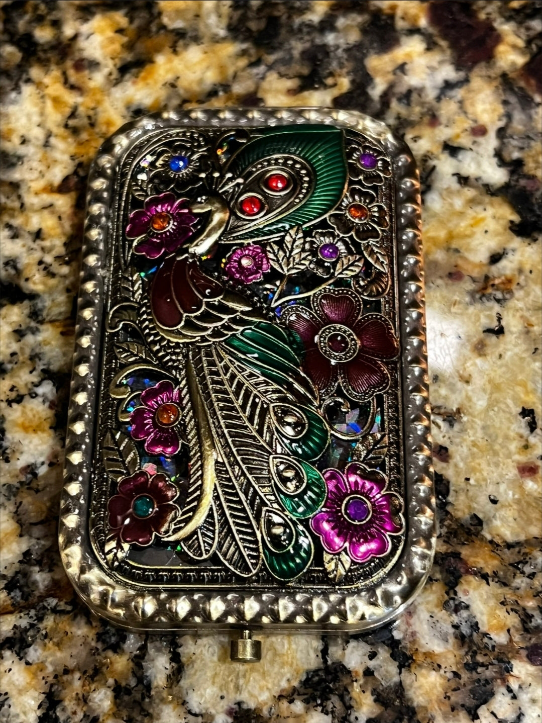 Peacock, Camellia, Wild Roses & Cherry blossoms Mirror
