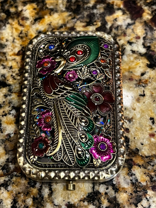 Peacock, Camellia, Wild Roses & Cherry blossoms Mirror