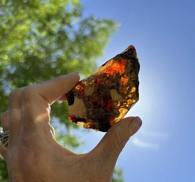 Amber crystal